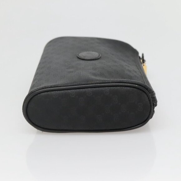 GUCCI Micro GG Supreme Pouch PVC Black Gold Auth 133307 - Picture 5 of 16